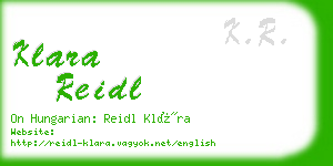 klara reidl business card